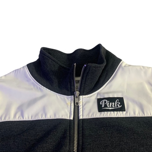 PINK VS 1/4 Zip Pullover Sweatshirt Ladies Sz M - Picture 2 of 6